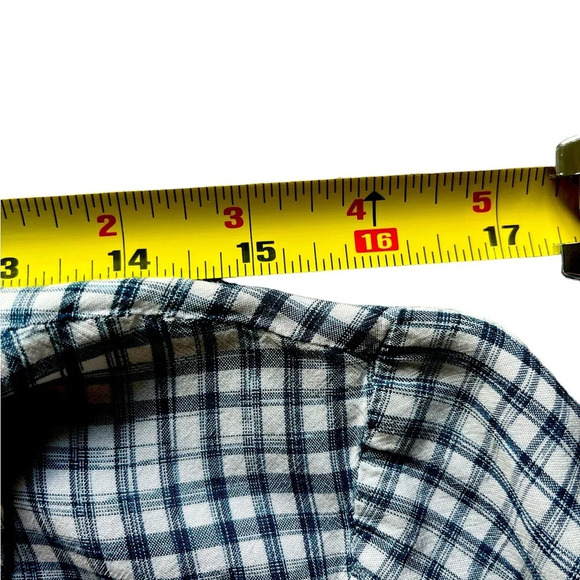 Ladies Cloth & Stone Anthropologie Split Back Collared Shirt Check, Size M - Picture 8 of 8